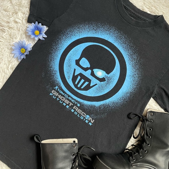 Men’s 2012 Tom Clancys ghost recon future soldier black graphic short sleeve tee - Picture 6 of 12